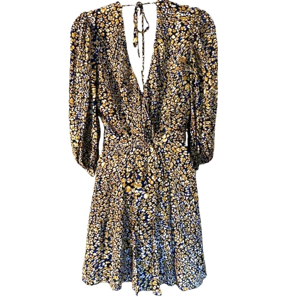 Reiss Daisy Deep V Puff Sleeve mini dress NWT from Bloomingdale’s - Picture 4 of 7